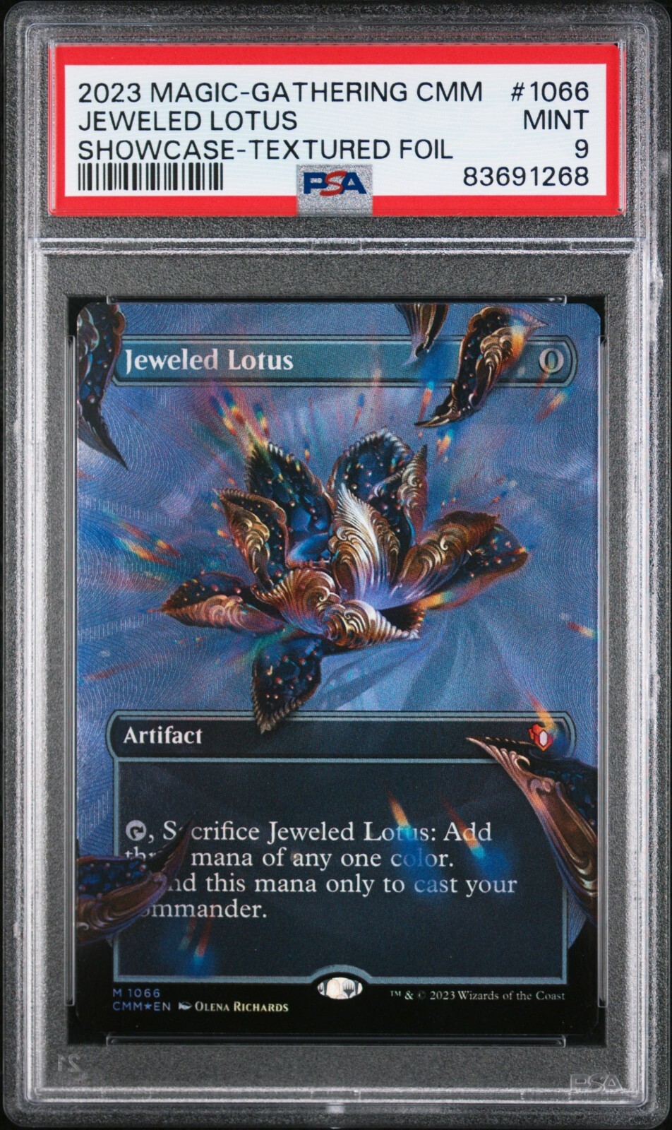 【PSA9】foil 宝石の睡蓮×1枚（英語版） FOIL)(フルアート)宝石の睡蓮/Jeweled Lotus《英語》【CMR】