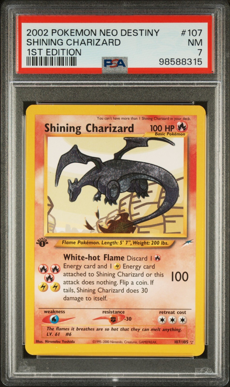 Shining Charizard ホロカード Shining Charizard 107/105 Neo Destiny Holo for sale online