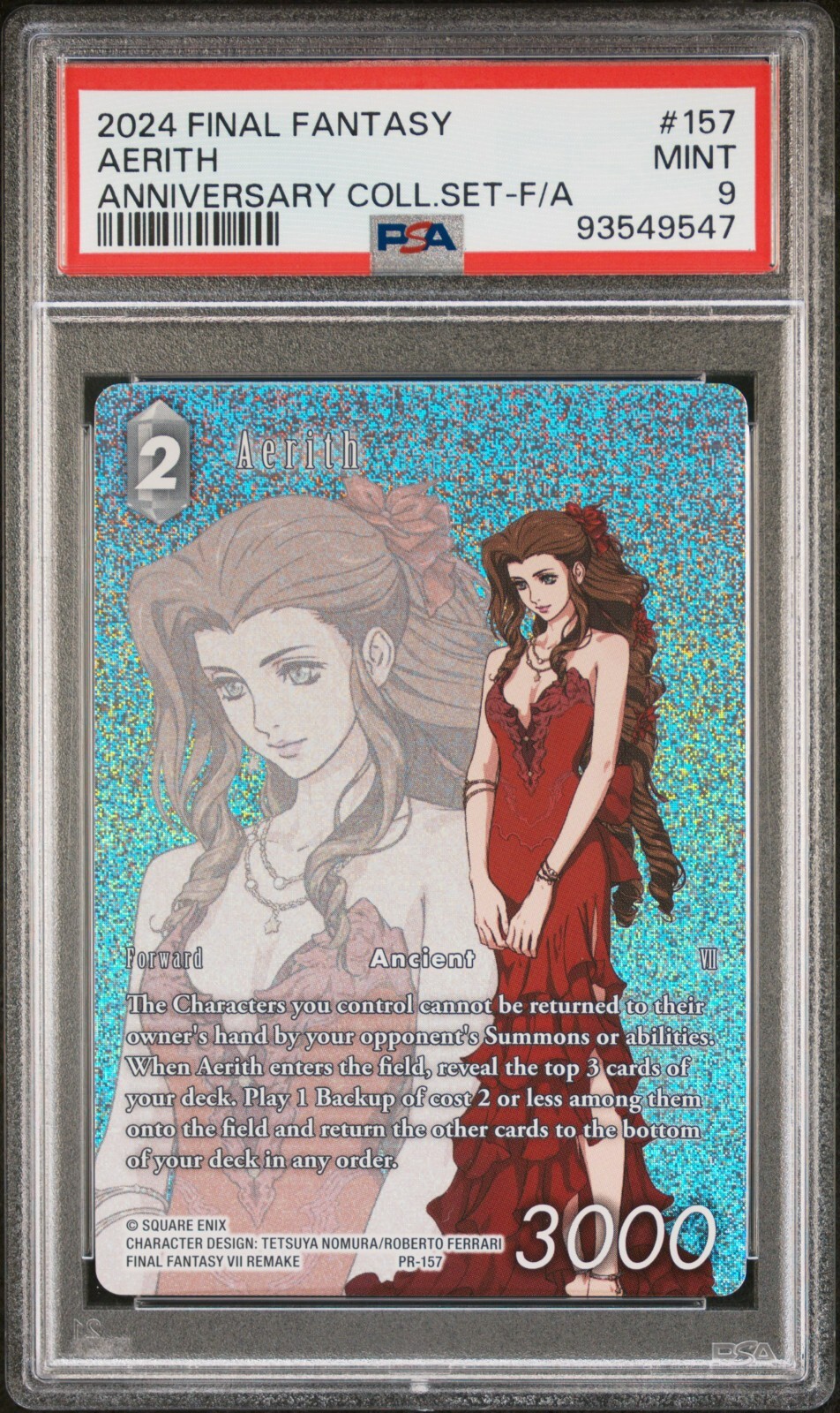 Aerith Foil Full Art Promo - PR-157 - PSA 9 Mint - Final Aerith Foil Full Art Promo - PR-157 - PSA 9 Mint - Final