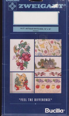 Cross Stitch Bucilla Zweigart fabric 18 count Antique White 15x18''  Germany
