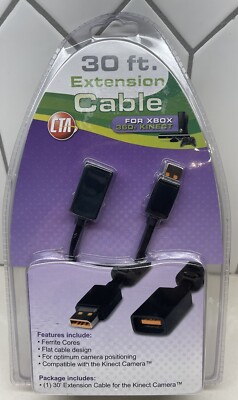 Extension Cable for Microsoft Xbox 360 Kinect Sensor 30 Feet New, Sealed