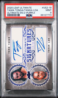 2020 Leaf Ultimate Wrestling #US2-19 Tama Tonga/Tanga Loa Signatures Purple /25
