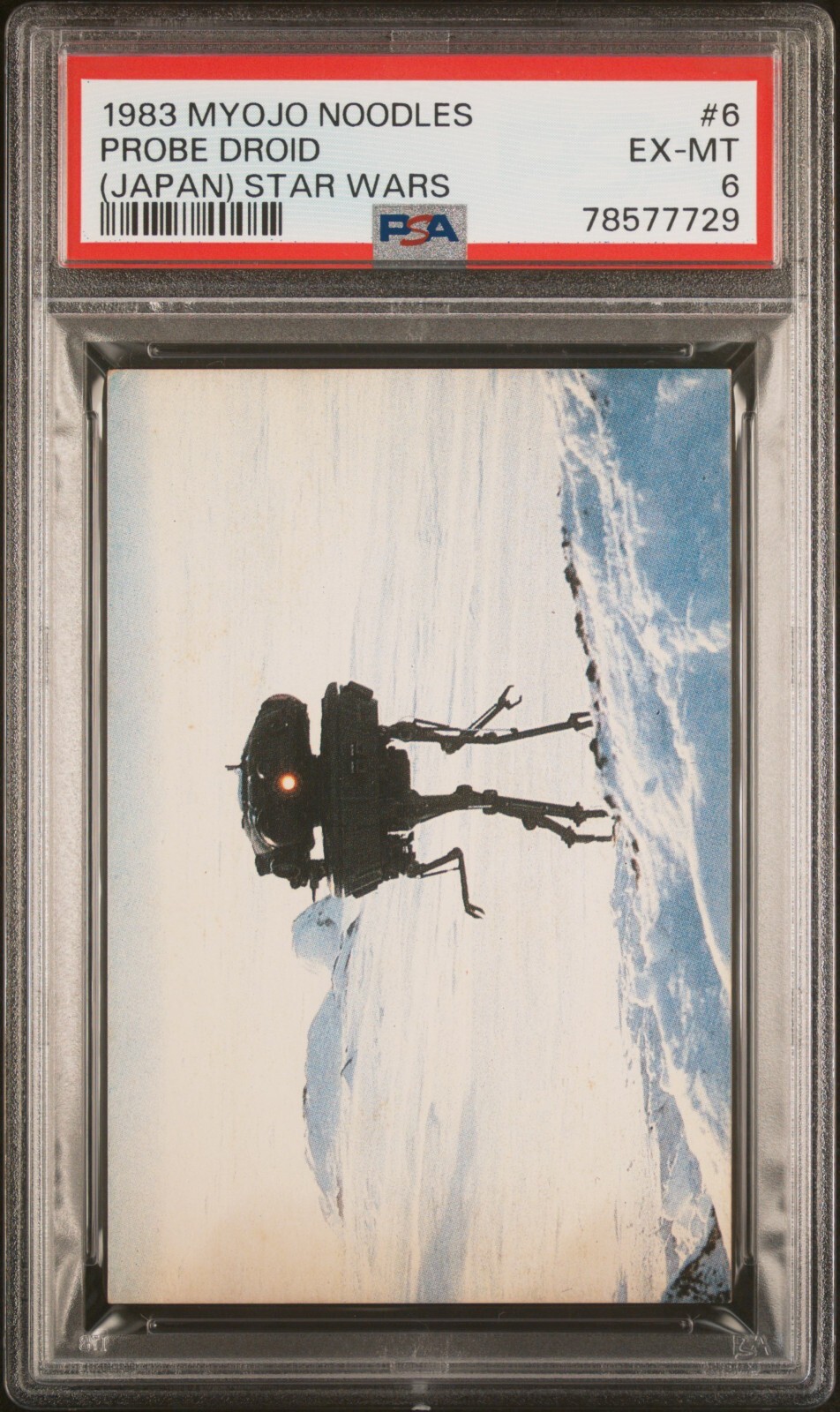 1983 Star Wars メカ・カード 29 Myojo Noodle PSA EX-NM 6 1983 Japanese Myojo Noodles Luke Skywaler Star