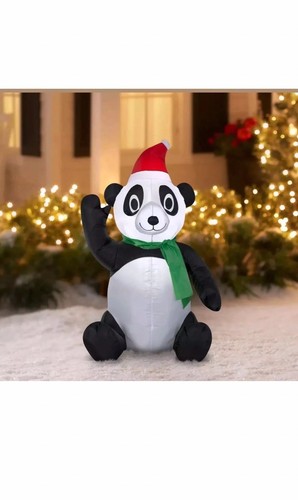 ??Holiday Time 3.5 ft Tall Unicorn, Panda & Terrier Inflatables ??Incl All 3??