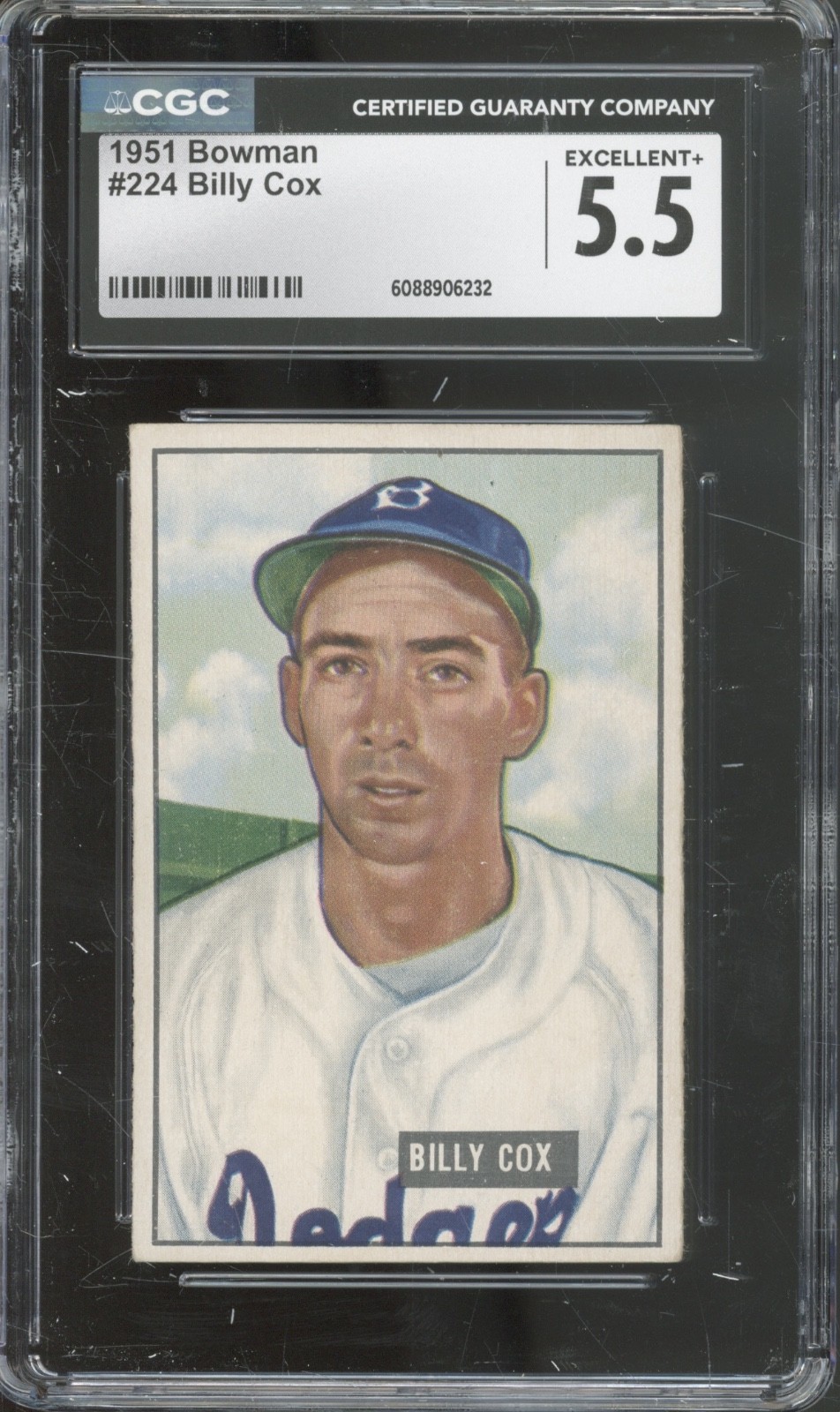 1951 Bowman Baseball Set-Break #224 Billy Cox EX+ CGC 5.5