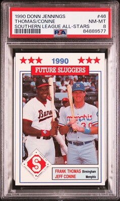 Frank Thomas/Jeff Conine 1990 Southern League Future Sluggers PSA 8 Population 1
