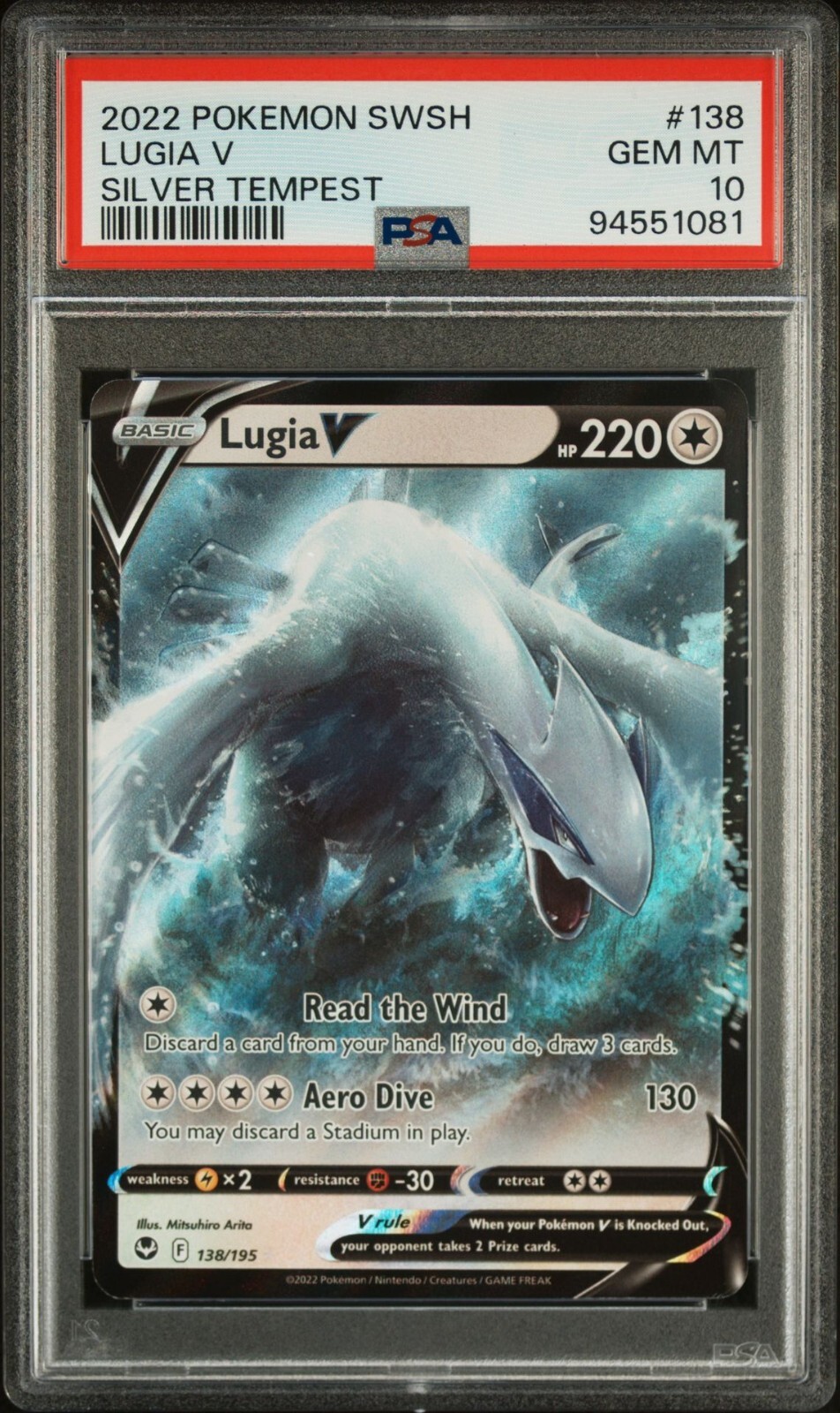 PSA 10 GEM MINT Lugia V 138/195 Ultra Rare Pokemon SWSH PSA 10 GEM MINT Lugia V 138/195 Ultra Rare Pokemon SWSH