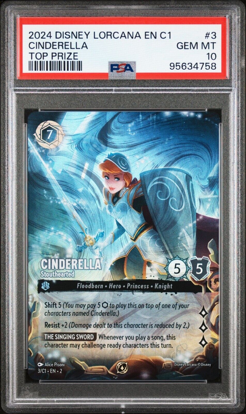 Disney Lorcana PSA 10 Cinderella - Stouthearted Challenge Disney Lorcana PSA 10 Cinderella - Stouthearted Challenge