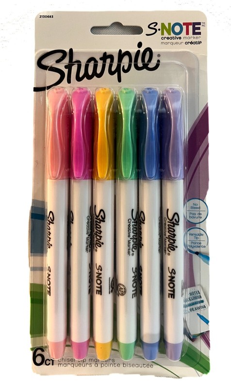 Highlighters Pastel Colors Chisel Tip 6 Pc Set