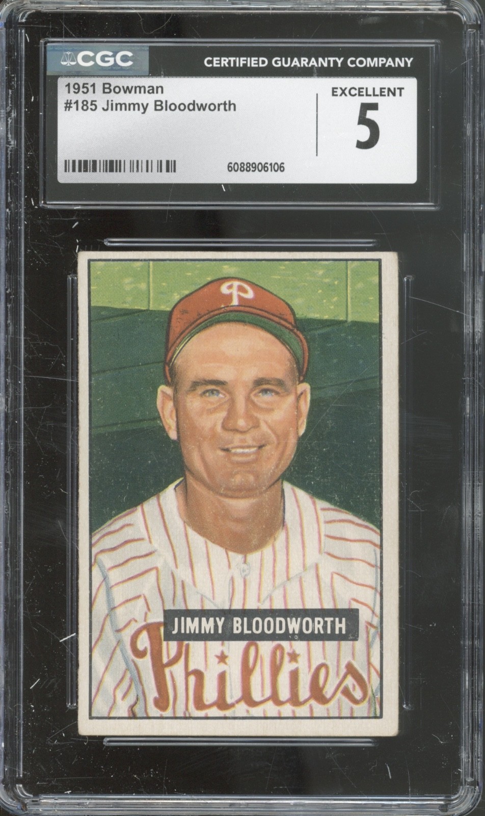 1951 Bowman Baseball Set-Break #185 Jimmy Bloodworth EX CGC 5