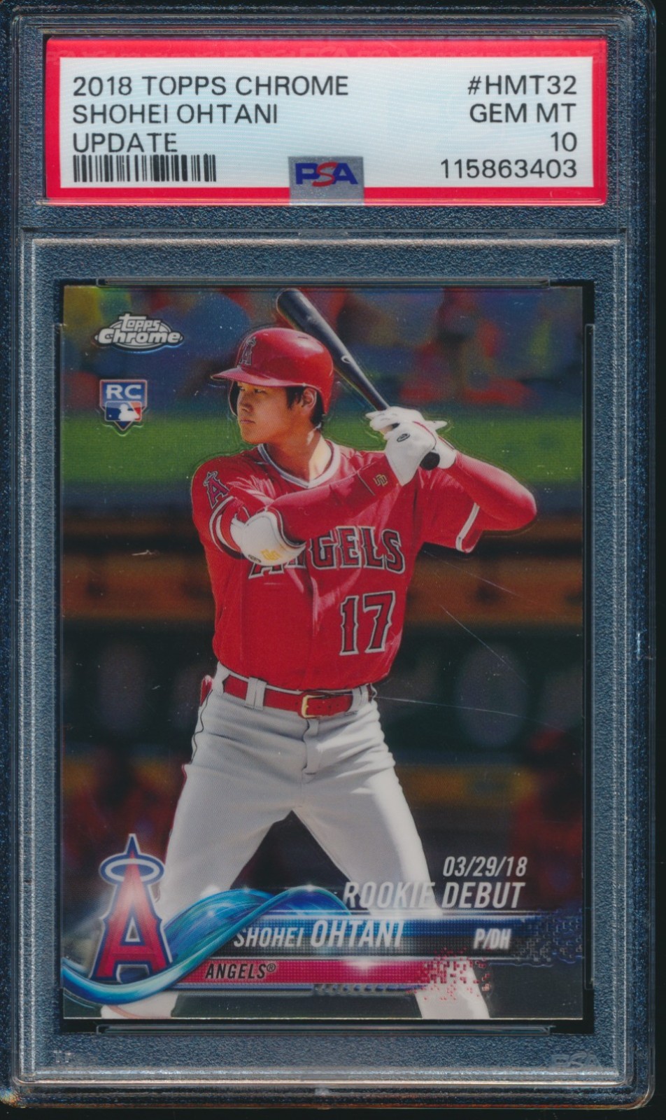 スポーツ選手 2018 Shohei Ohtani Topps Chrome PSA WBC PSA 10 SHOHEI OHTANI 2018 TOPPS CHROME UPDATE BATTING Rookie