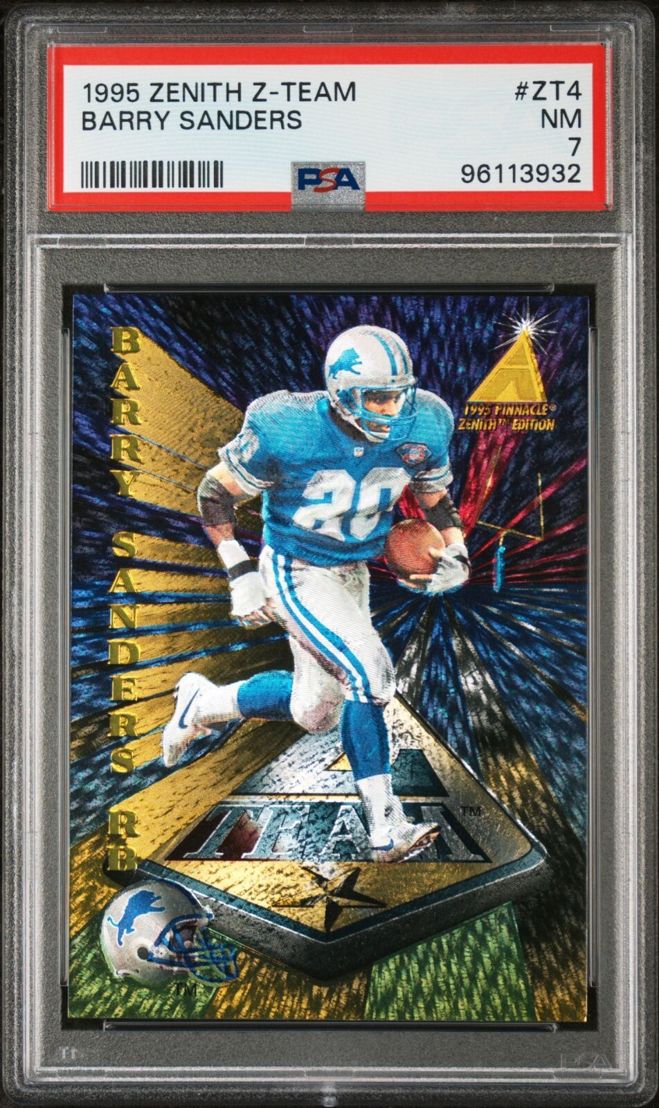 1995 ZENITH Z-TEAM ZT4 BARRY SANDERS HOF PSA 7 4772 | eBay