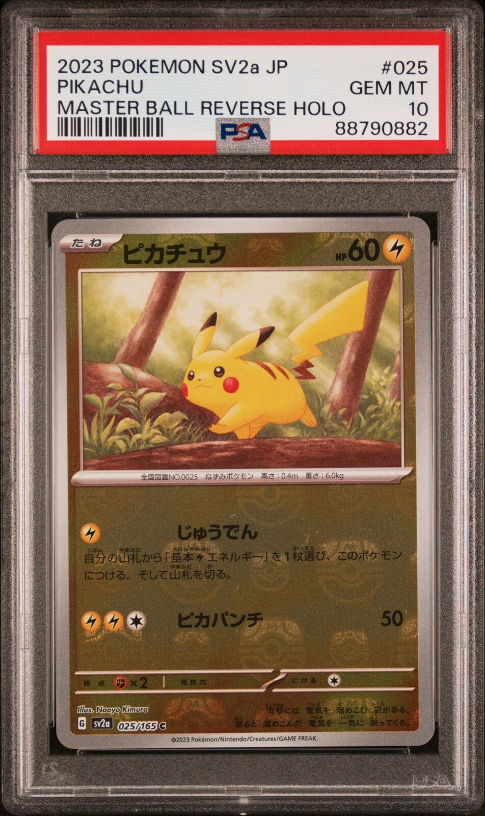 ポケモンカードゲーム Pikachu Master Ball Pattern PSA10. PSA 10 Pikachu Master Ball 025/165 SV2a Japanese 2023