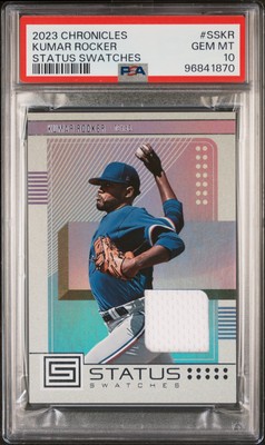 2023 PANINI CHRONICLES STATUS SWATCHES #SSKR KUMAR ROCKER PSA 10