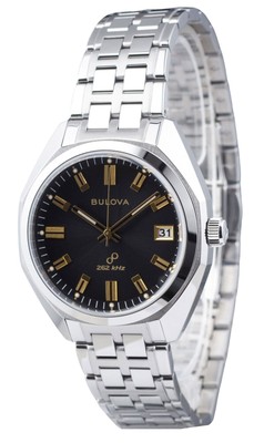 Pre-owned Bulova Precisionist Jet Star Classic Stainless Steel Quartz 96b415 Mens Watch