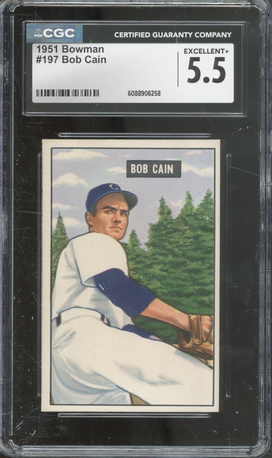 1951 Bowman Baseball Set-Break #197 Bob Cain EX+ CGC 5.5