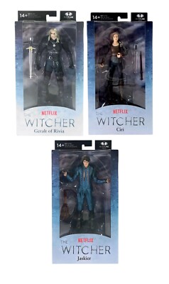 3 Piece McFarlane The Witcher GERALT, CIRI, JASKIER 7'' Netflix Action Figures