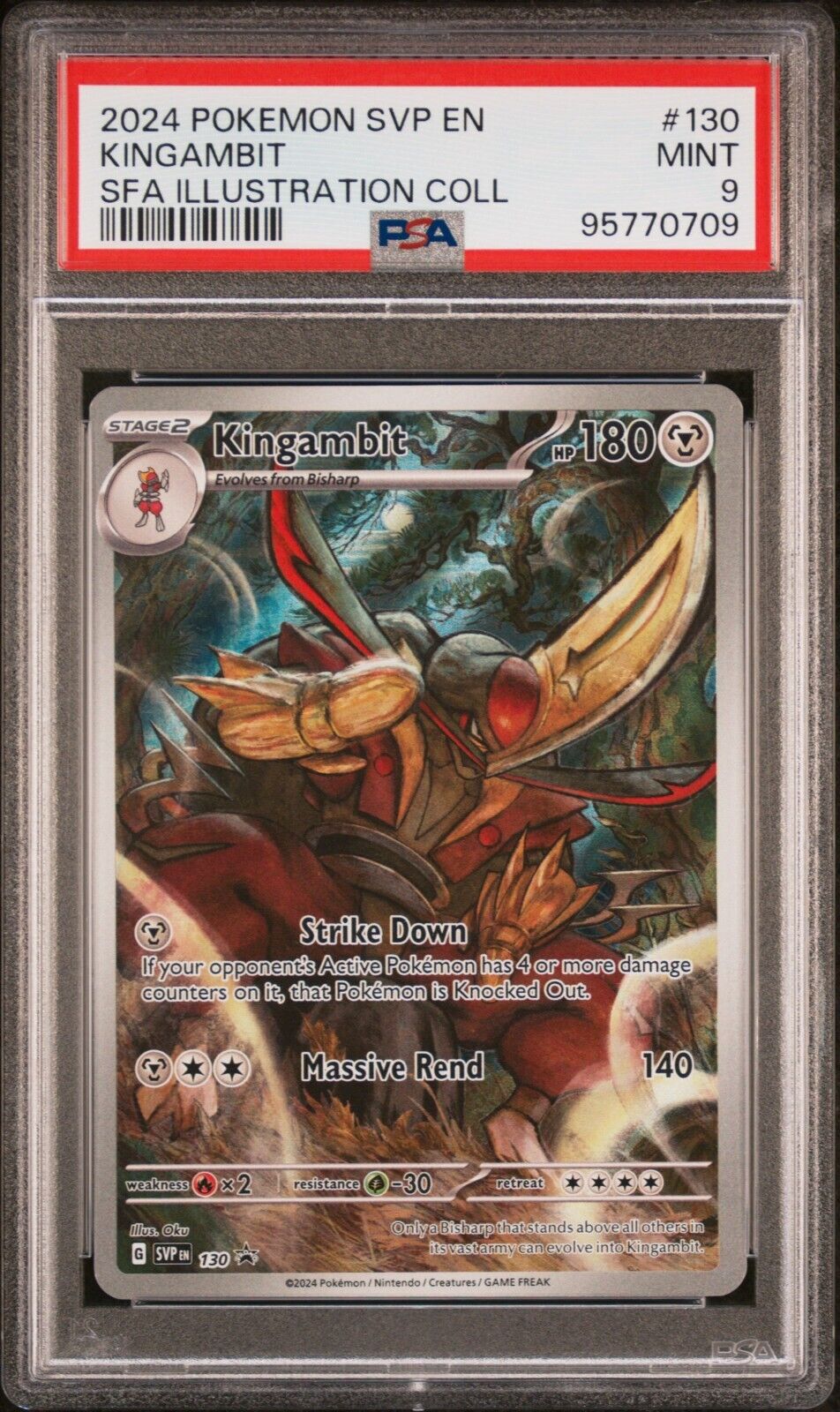 2024 POKEMON SVP EN-SV BLACK STAR PROMO #130 KINGAMBIT PSA 9 2024 POKEMON SVP EN-SV BLACK STAR PROMO #130 KINGAMBIT PSA 9