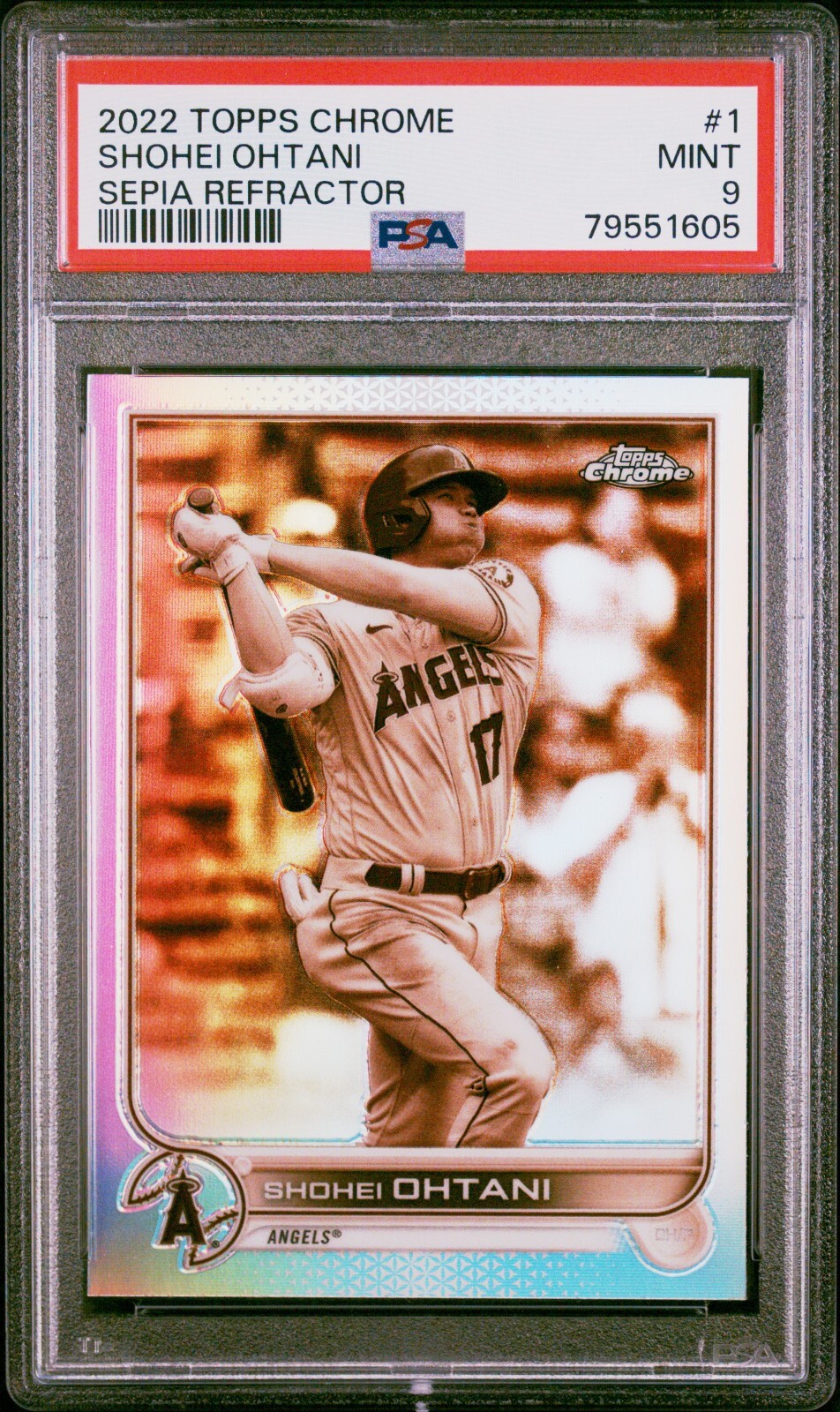 2022 Topps Chrome - Sepia Refractor #1 Shohei Ohtani PSA 9