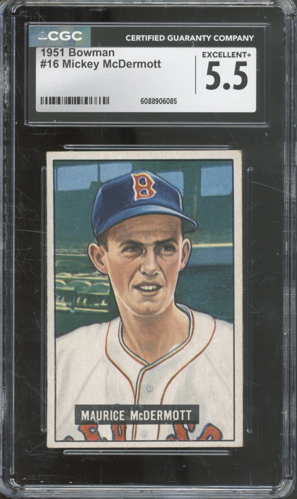 1951 Bowman Baseball Set-Break #16 Mickey McDermott EX+ CGC 5.5