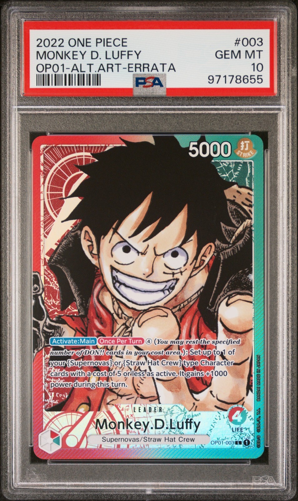 2022 ワンピースカード MONKEY D. LUFFY #006 OPTCG | Products | [ST10-006] Monkey.D.Luffy