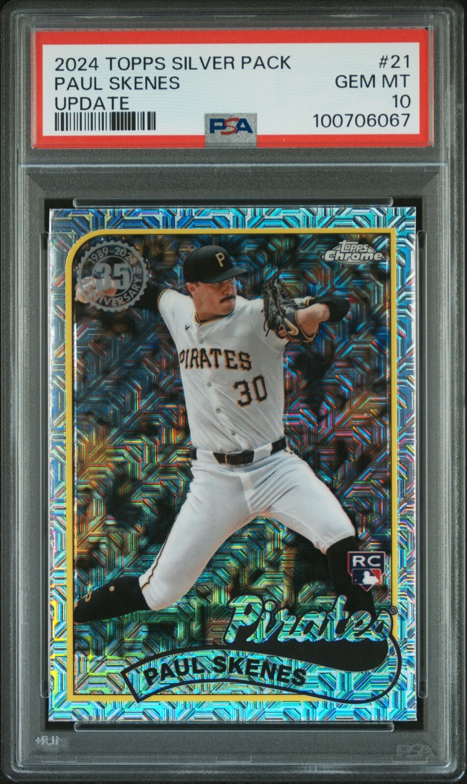 2024 Topps Update Chrome Paul Skenes RC Silver Pack PSA 10