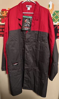 Paintwear Artist Button Up Smock 2XL / XXL New With Tags - Red & Grey