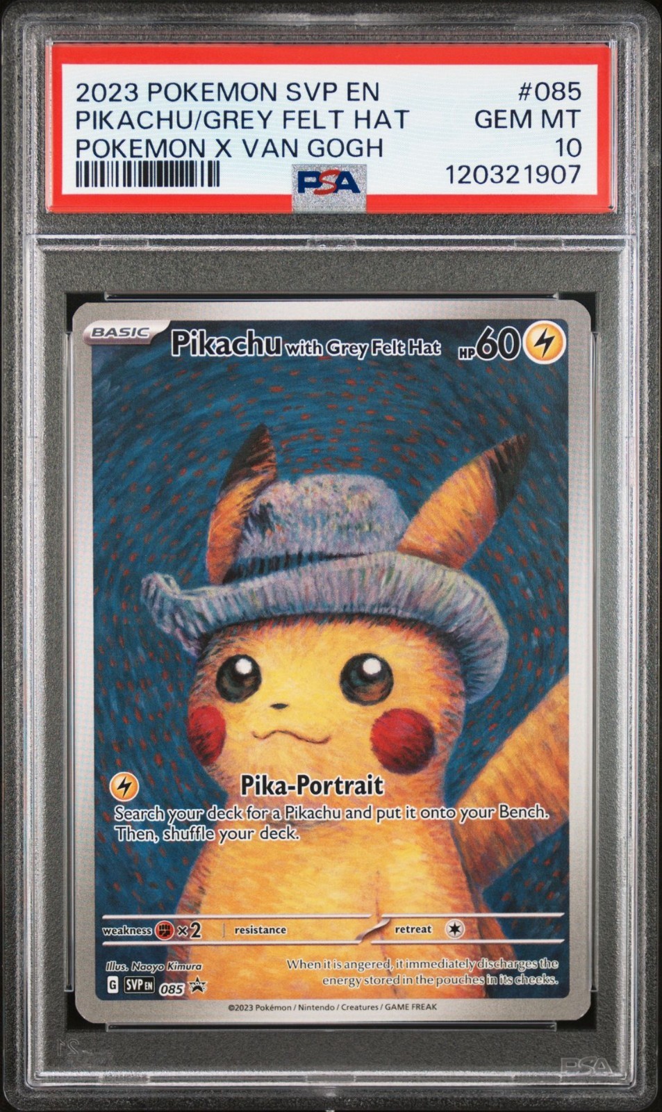 ［ARS鑑定 10］Pikachu with Grey Felt Hat ARS 10] Pikachu With Grey Felt Hat Van Gogh Museum Pokemon