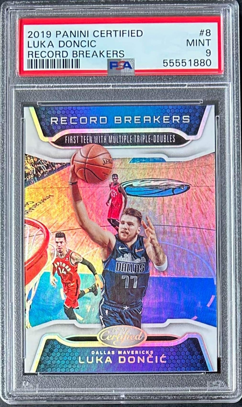 2019 Panini Certified #8 Record Breakers Luka Doncic PSA 9