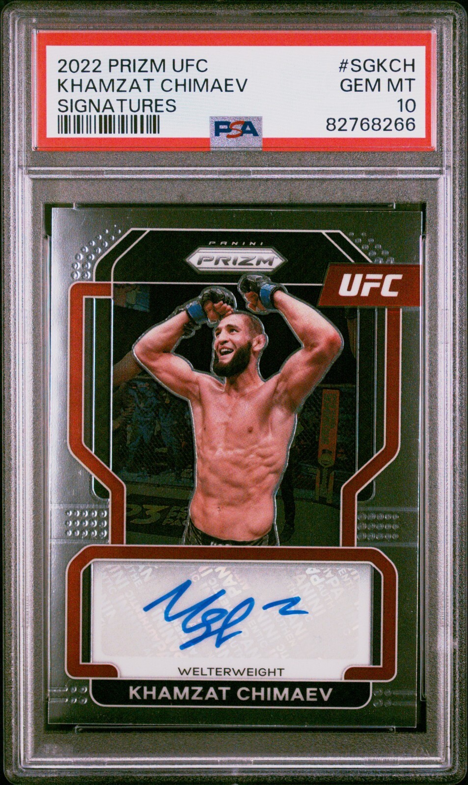 2022 Panini Prizm UFC Khamzat Chimaev Signatures Auto