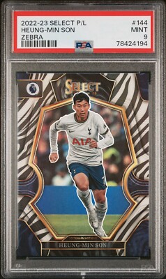2022-23 Select Premier League - Zebra Prizm #144 Heung-Min Son /25 PSA 9