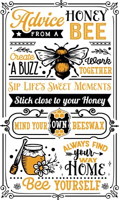 Bee Sticker Advice From Honey Bee Quote Sticker Hive Queen (4 Inch)