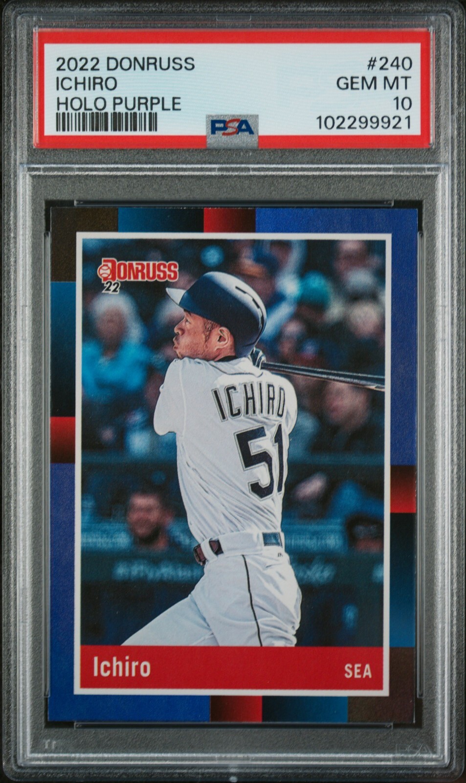 1988　BASEBALL CARD No.151 2022 Donruss 1988 Holo Purple #240 Ichiro Suzuki PSA 10 GEM