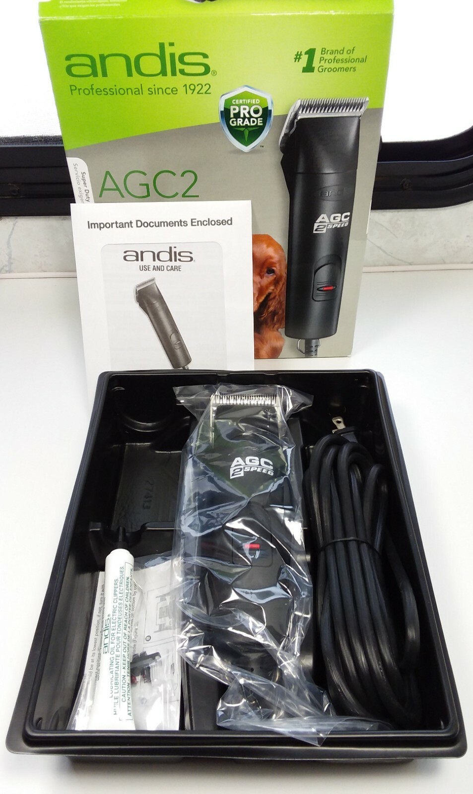 ANDIS AGC 2-SPEED 22340 PRO GRADE SuperDuty PET FUR CLIPPER Detachable Blade NEW