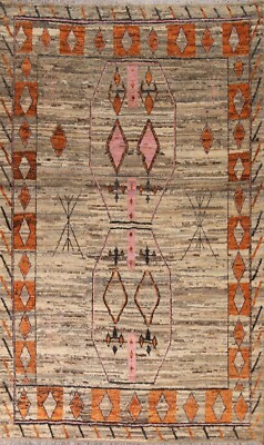Tribal Geometric Moroccan Handmade Oriental Area Rug Nomadic Wool Carpet 7'x10'