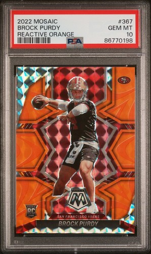 BROCK PURDY 2022 MOSAIC ORANGE REACTIVE ROOKIE RC PRIZM #367