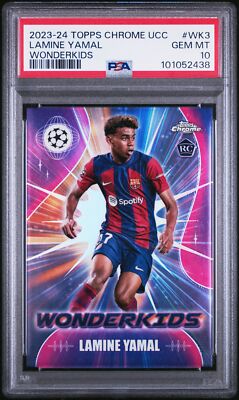 PSA 10 Lamine Yamal 2023 Topps Chrome #WK3 Wonderkids Rookie