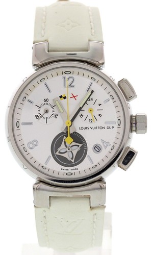 LOUIS VUITTON Tambour TRUNKS&BAGS Q121N Red Dial Quartz  display picture 1