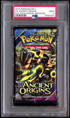 PSA 9 Mint Ancient Origins Primal Groudon Booster Pack 2015 XY English Graded