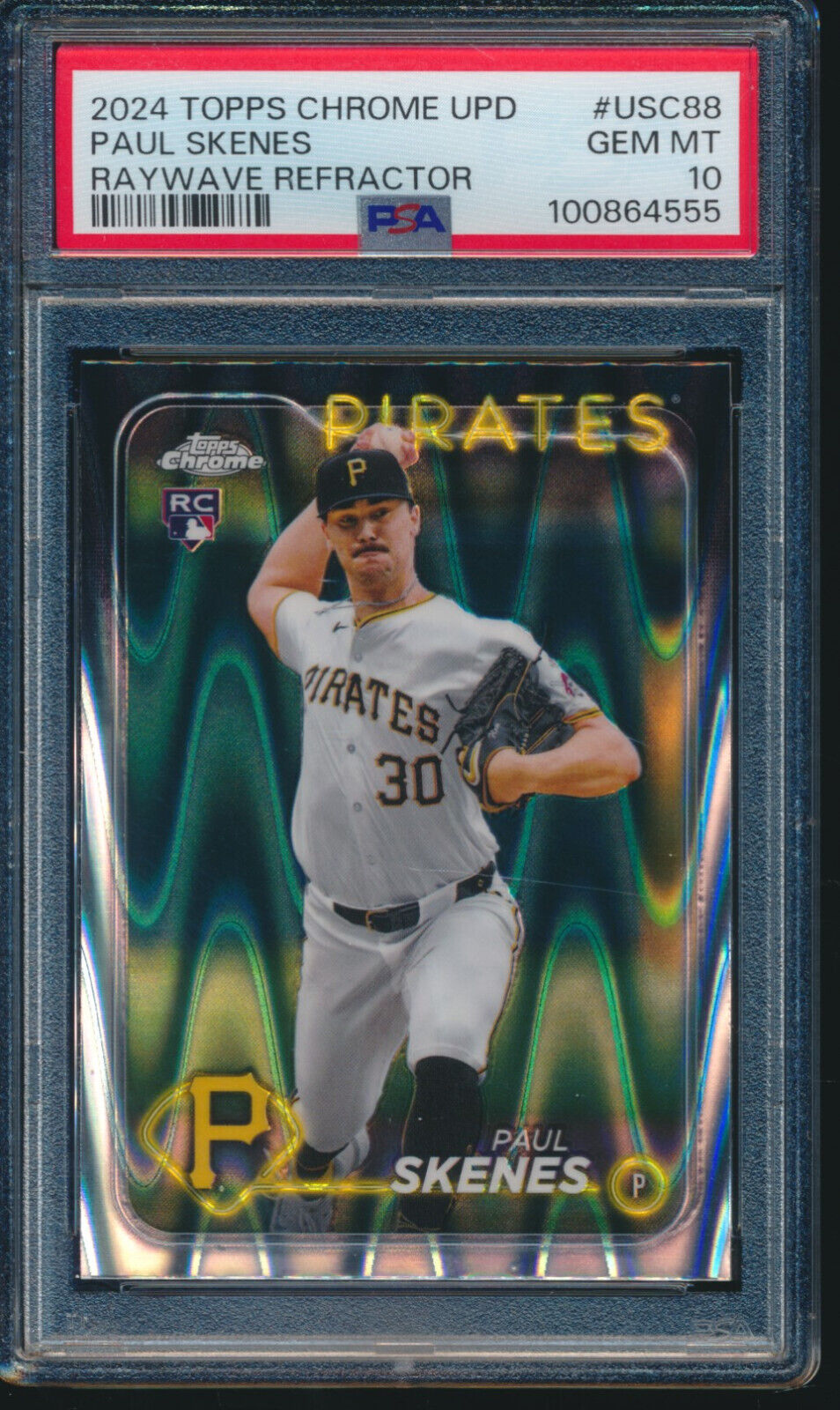 PSA 10 PAUL SKENES 2024 TOPPS CHROME UPDATE RAYWAVE PSA 10 PAUL SKENES 2024 TOPPS CHROME UPDATE RAYWAVE