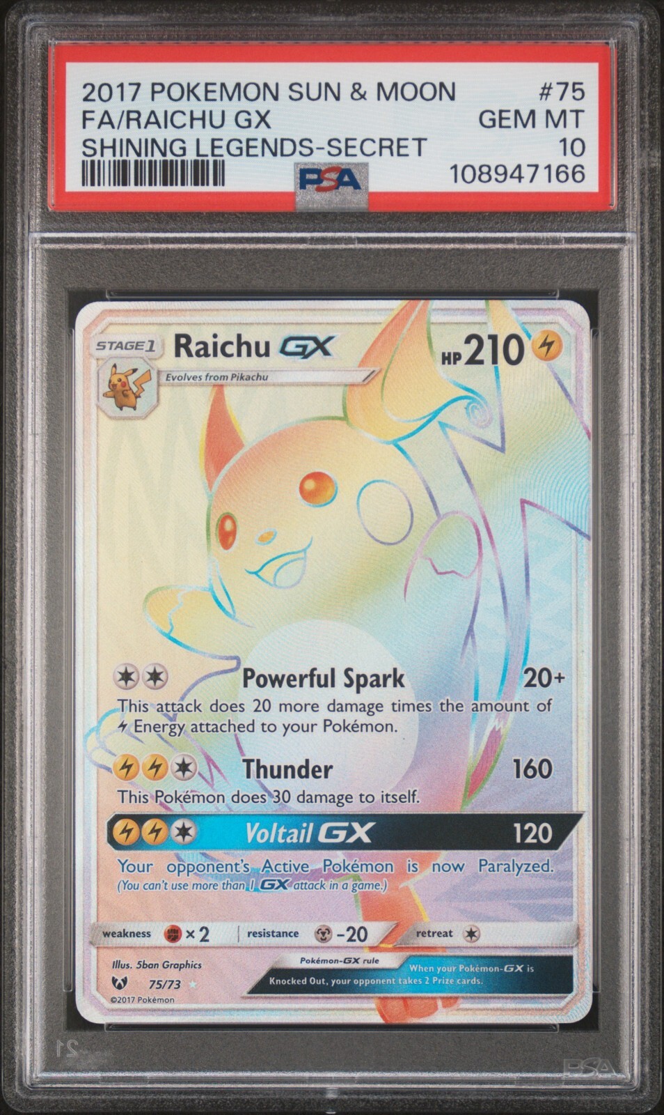 ライチュウ　snp psa10 PSA10鑑定済〕ライチュウ【S】{237/190}