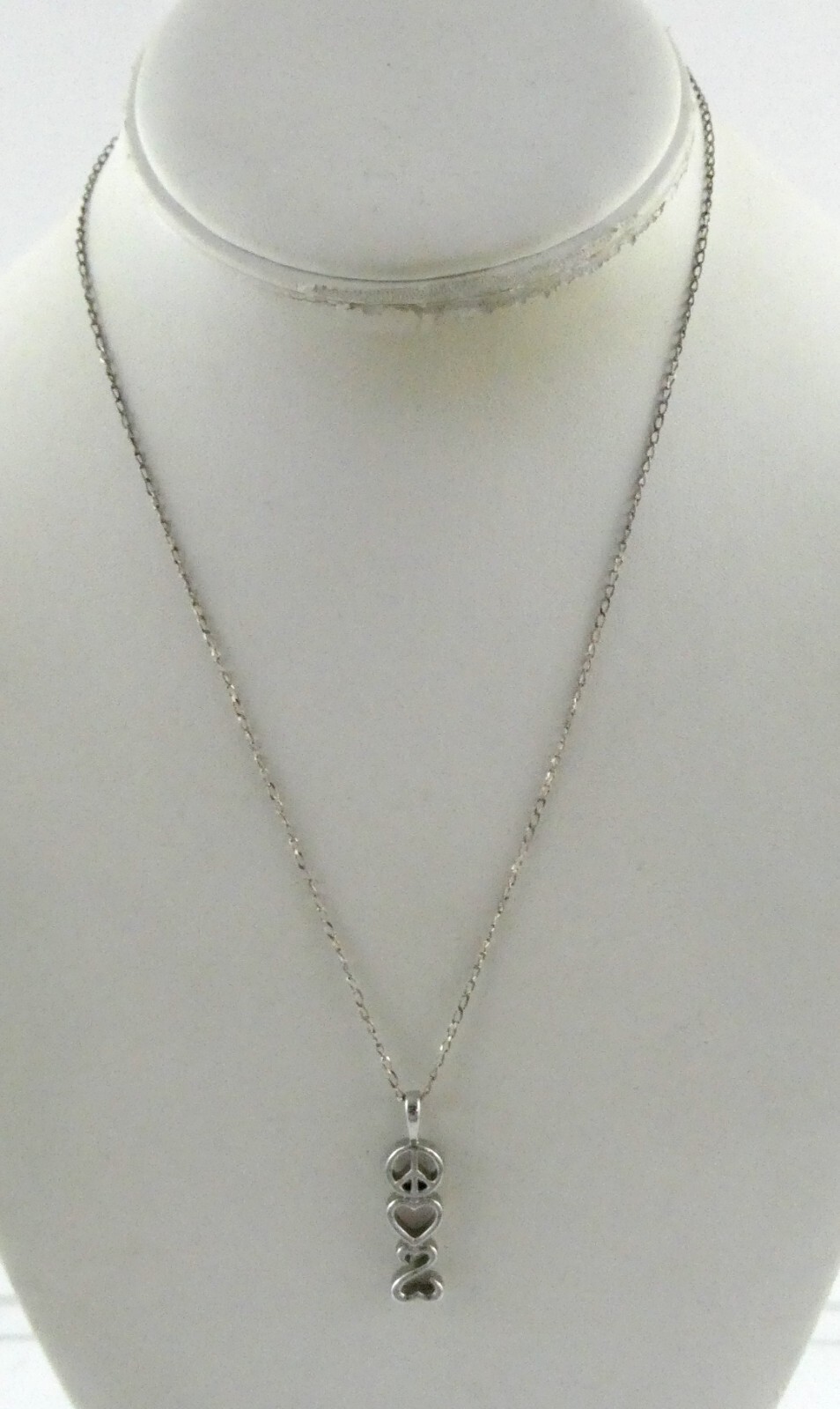 Jane Seymour JWBR Sterling Silver Pendant Necklace Peace