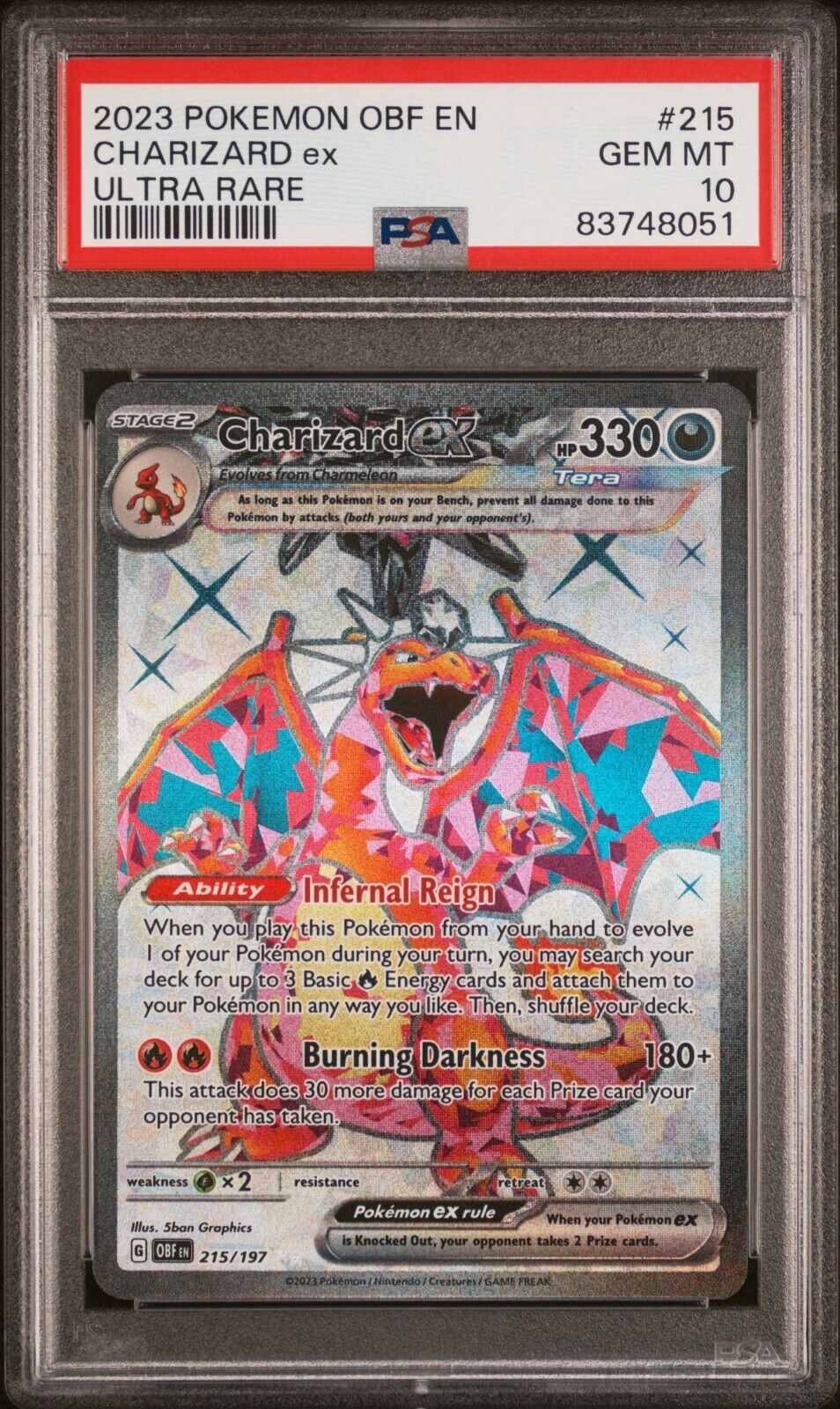 Charizard ex 215/197 PSA 10 - Scarlet & Violet Obsidian Charizard ex 215/197 PSA 10 - Scarlet & Violet Obsidian