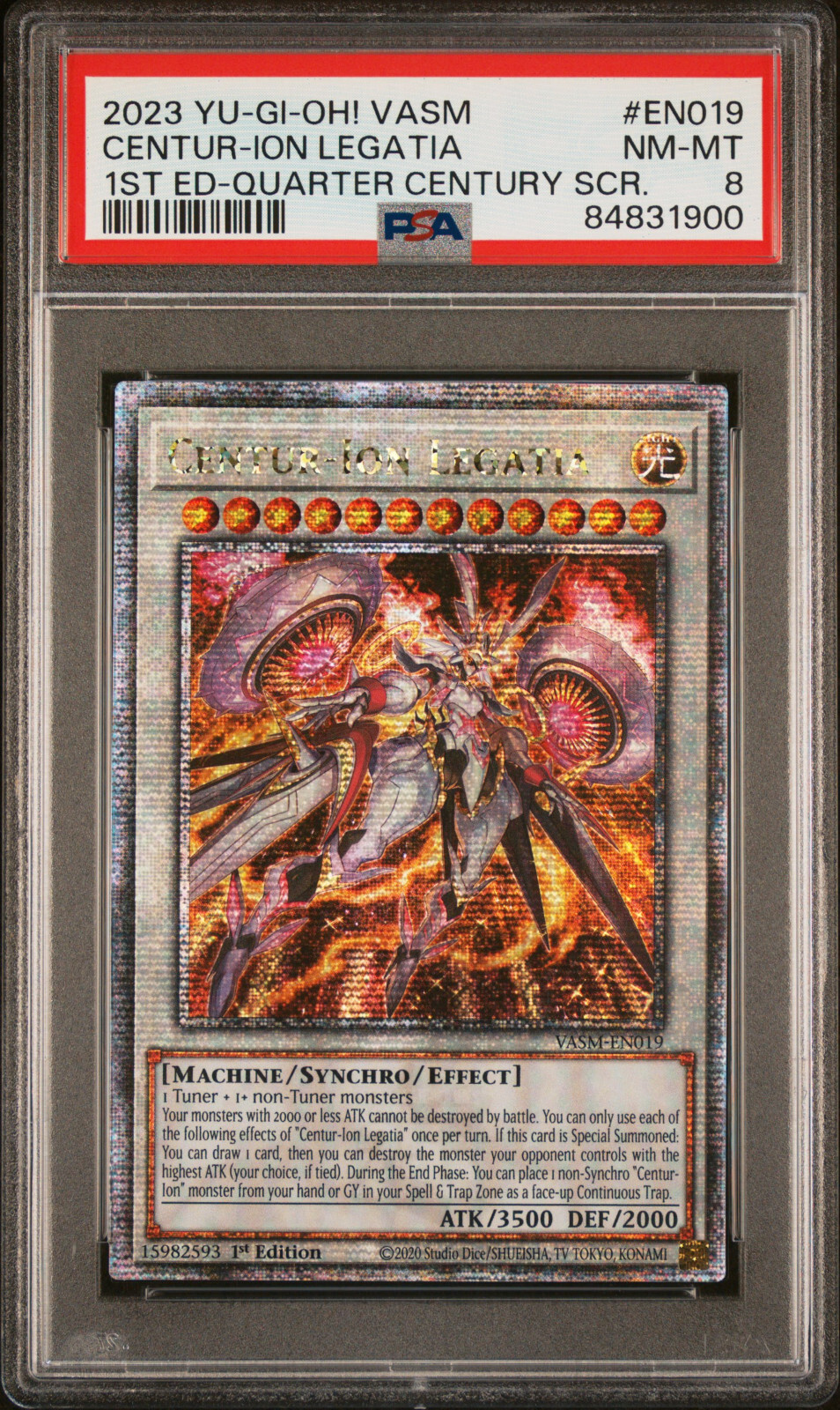 YUGIOH 1ST ED VASM-EN019 CENTUR-ION LEGATIA QUARTER CENTURY