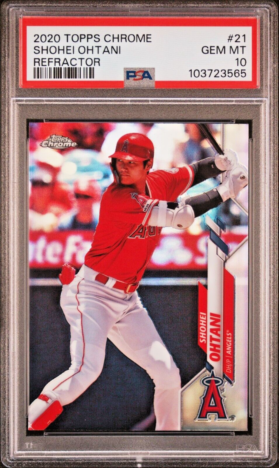 大谷翔平 2020 TOPPS CHROME PSA 10 2020 Topps Chrome 21 Shohei Ohtani Refractor PSA 10 Gem Mint