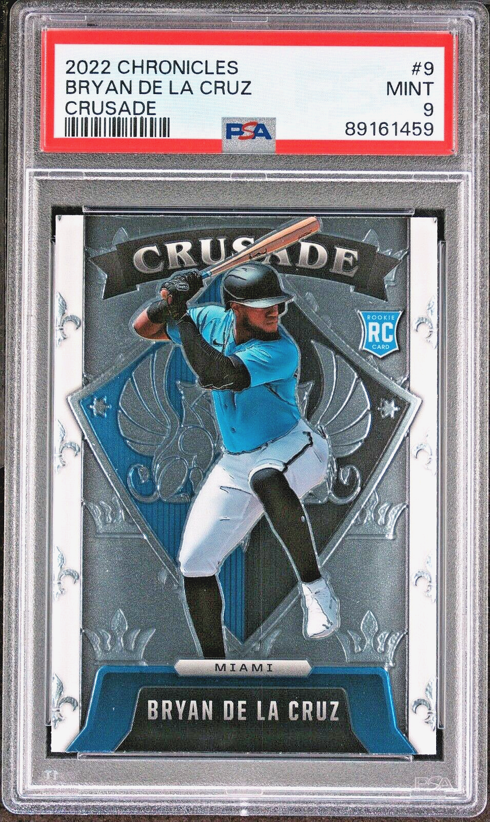 INTER 100周年 #9 CRUZ 2022 Panini Bryan De La Cruz #9 (CRUSADE) PSA 9 MINT (ROOKIE