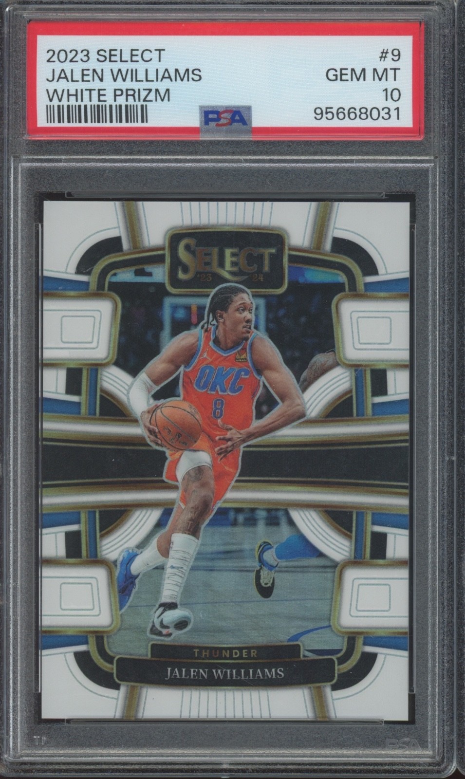 2023 Panini Select White Prizm #9 Jalen Williams 33/149 Gem Mint PSA 10