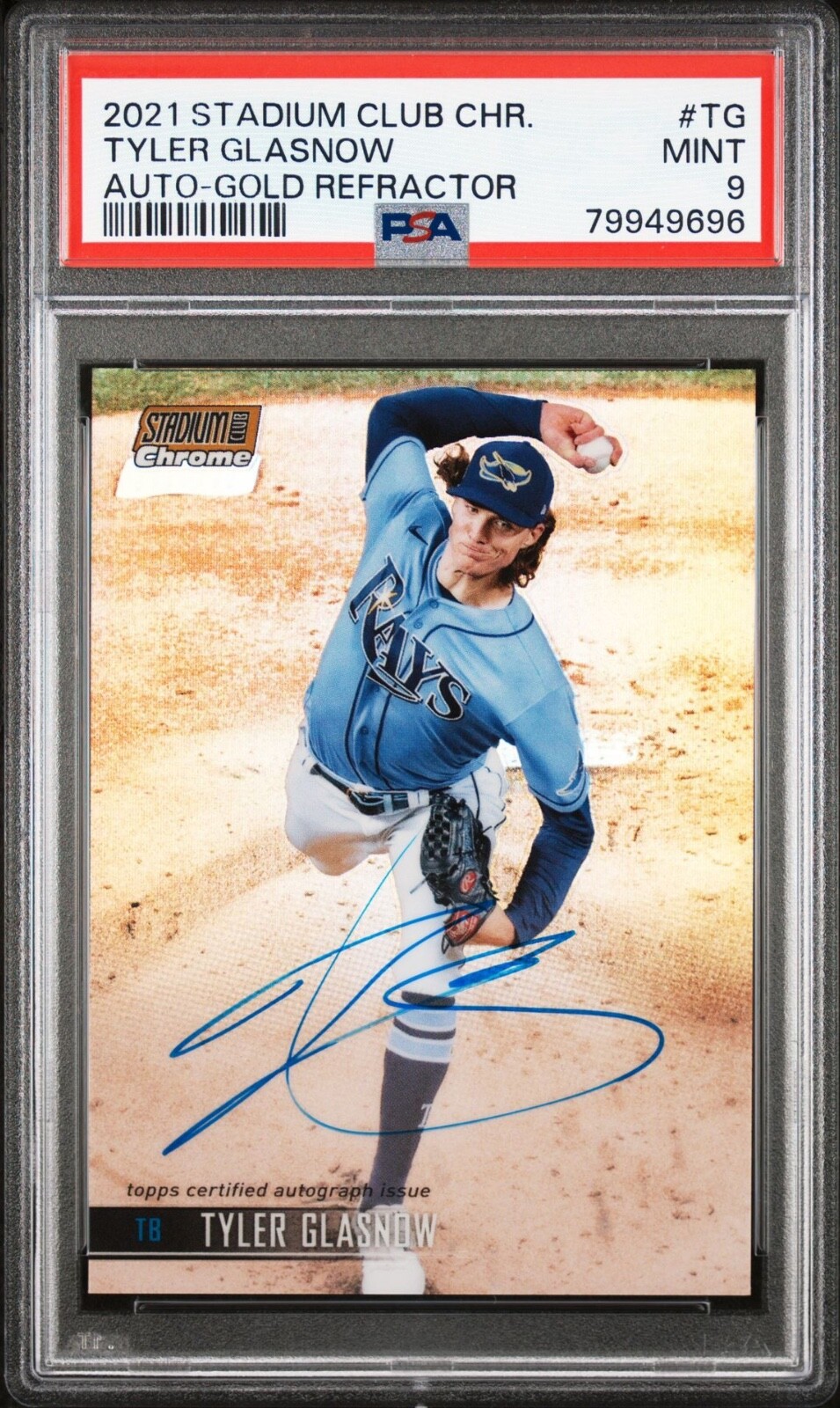 Topps stadium club chrome auto グラスノー 2021 TOPPS STADIUM CLUB CHROME TYLER GLASNOW AUTO SP /50