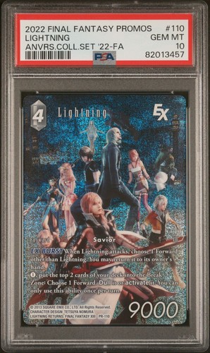 Final Fantasy TCG Promos - Lightning #110 Full Art Foil PSA