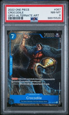 2022 ONE PIECE ROMANCE DAWN ALTERNATE ART #067 CROCODILE PSA 8